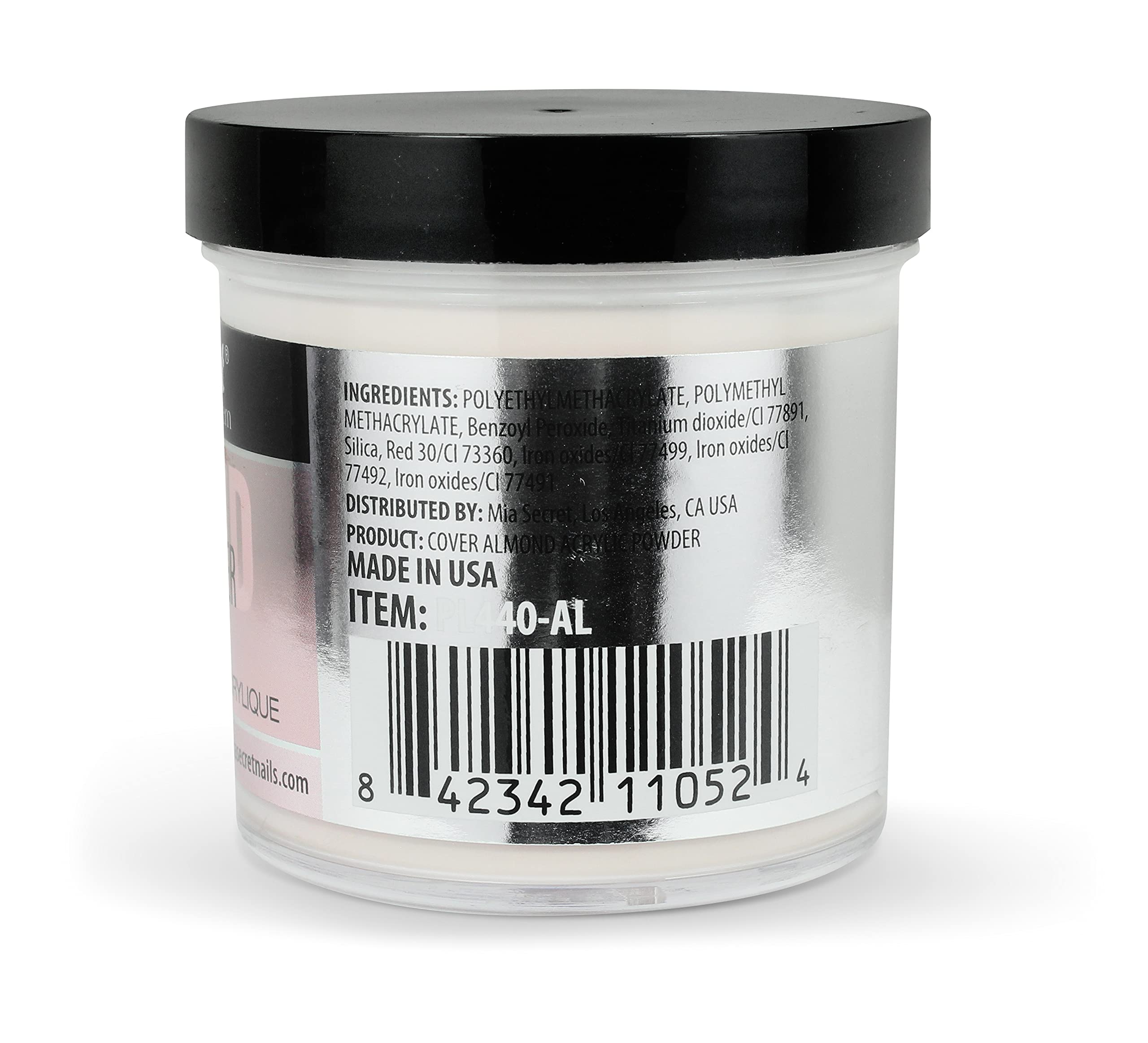 Mia Secret Acrylic Powder - Cover Almond 4 oz for Nail Art & Acrylic Nail Extensions - Perfect for Salon Professionals & DIY Nail Enthusiasts