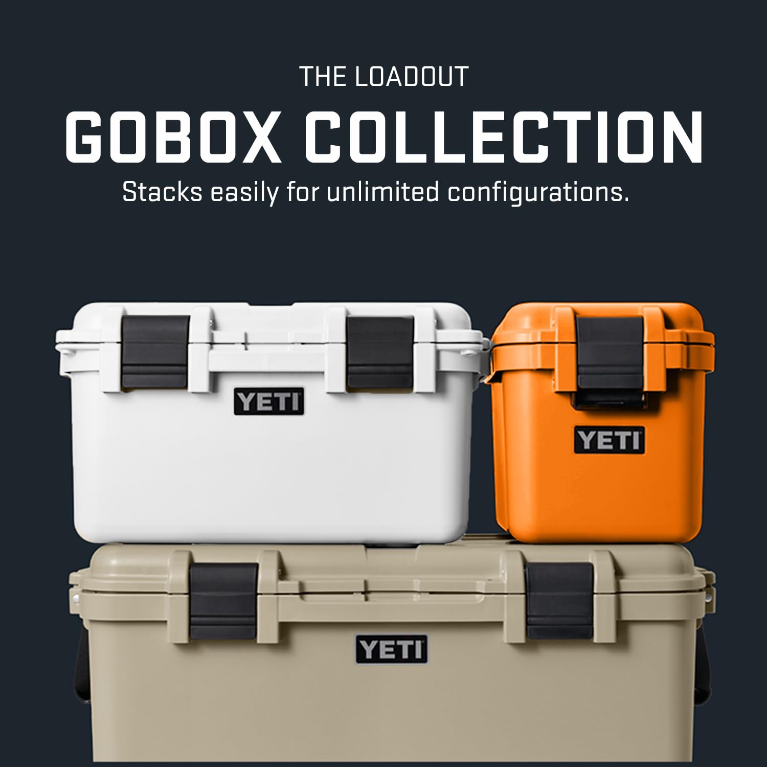 YETI LoadOut 15 GoBox Divided Cargo Case - Waterproof Storage Box for Camping, Fishing & Outdoor Gear - Canopy Green - Perfect for Travel, Hunting & Adventure Equipment Organization