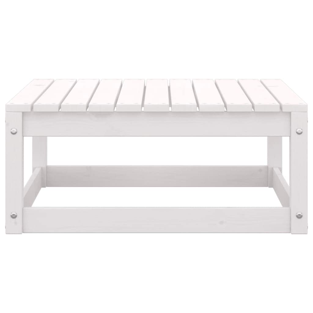 FAMIROSA 2-Piece White Patio Lounge Set with Cushions - Solid Pinewood Outdoor Furniture (53 lbs) for Garden, Poolside, and Backyard Relaxation