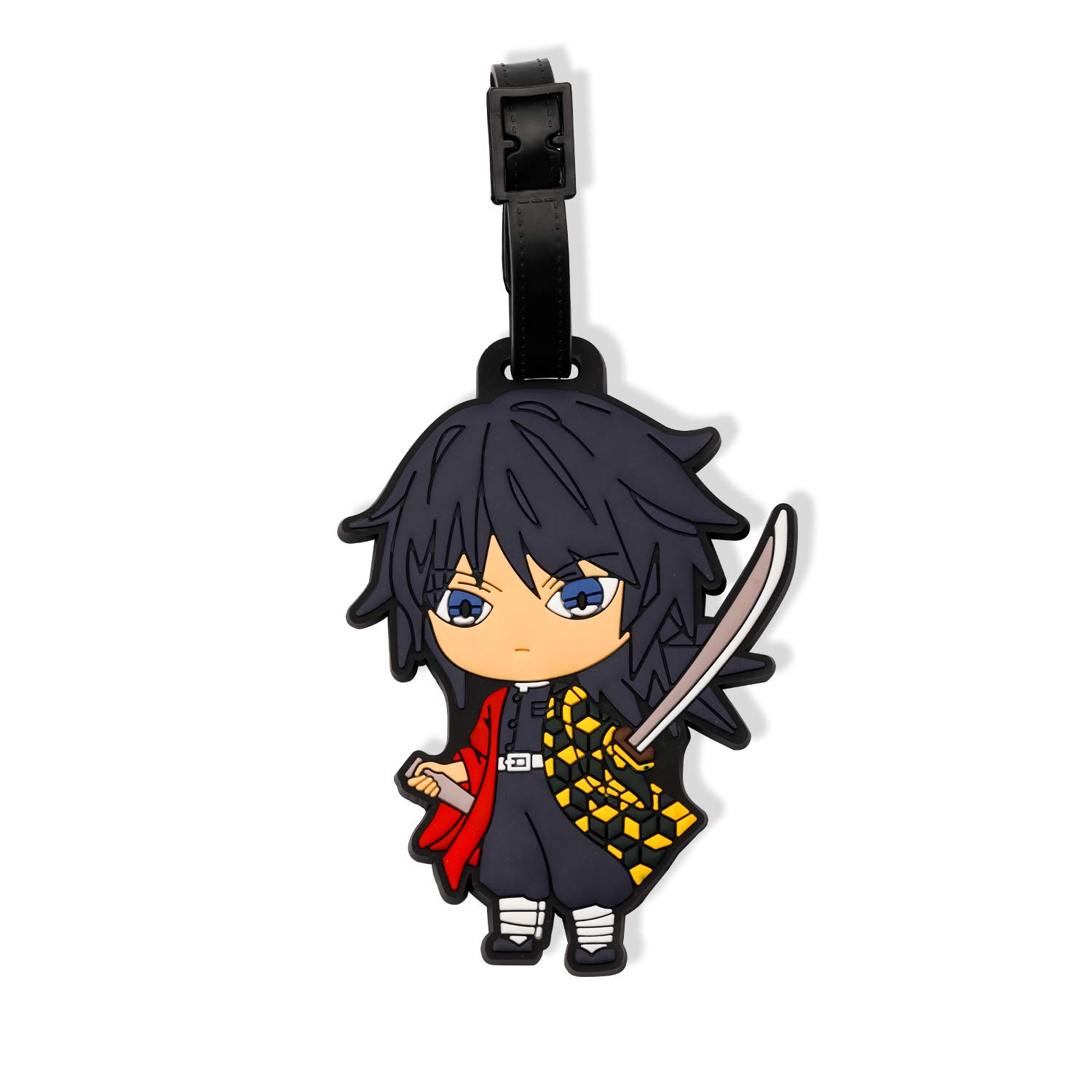 Demon Slayer Anime Luggage ID Tags - Tomioka Giyuu Character Belt Strap for Suitcases, Backpacks & Travel Bags | Perfect for Anime Fans & Cosplay Conventions