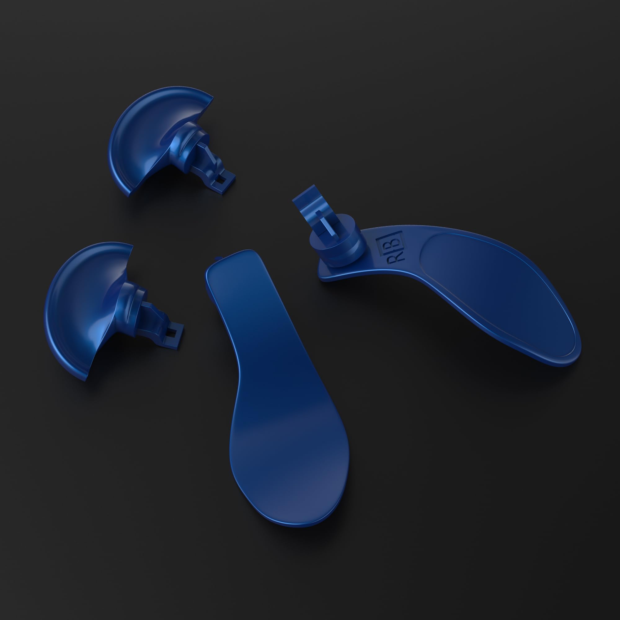 Premium 4PCS Metal Back Paddles for PS5 Edge Controller - Stainless Steel Replacement Buttons for DualSense Edge Controller - Enhanced Gaming Triggers for PlayStation 5 (Blue) - Perfect for FPS, Racing & Competitive Gaming