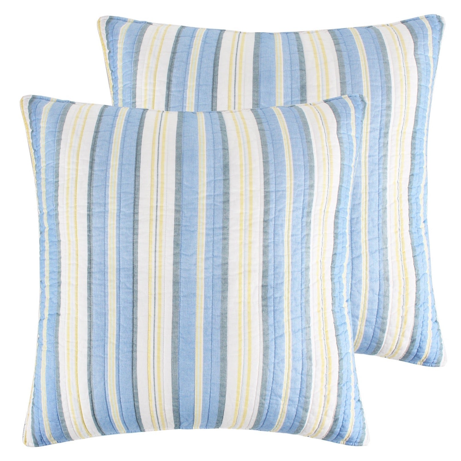 Premium Tropical Sea Euro Sham 2-Pack - Soft Coral & Ocean Blue Pillow Covers for Beach & Coastal Bedroom Decor
