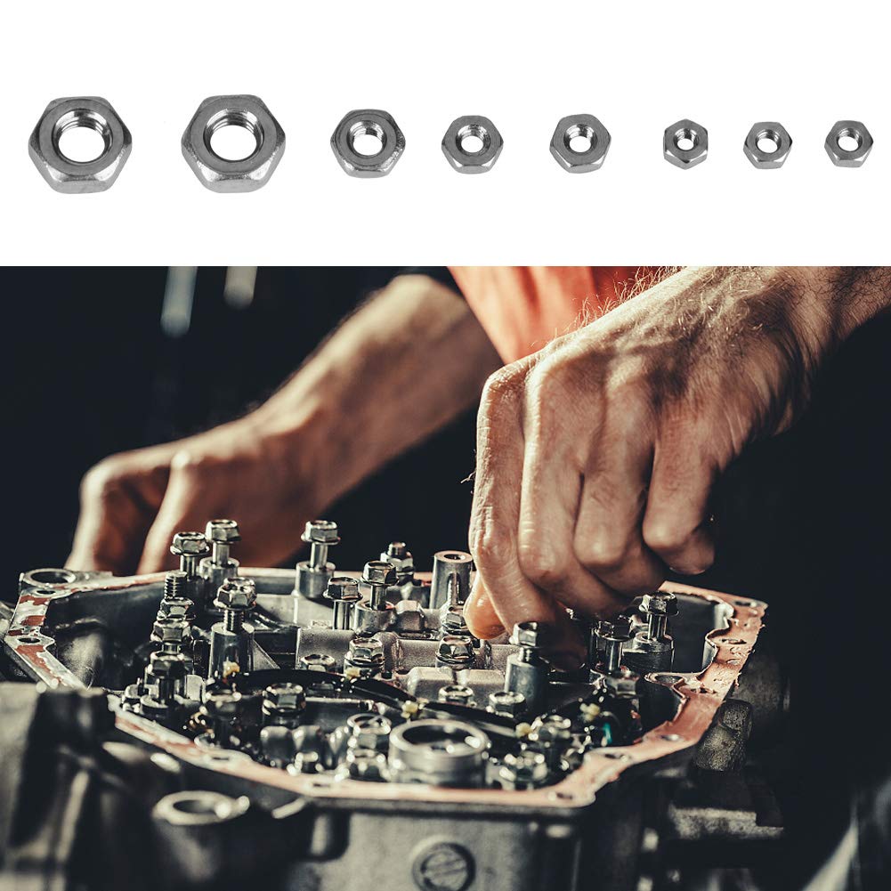 140PCS Stainless Steel Hex Nuts Assortment Kit - M1 to M3 Sizes (M1/M1.2/M1.4/M1.6/M2/M2.5/M3) - Hardware Nuts for DIY, Furniture Assembly, Electronics Repair & Automotive Maintenance