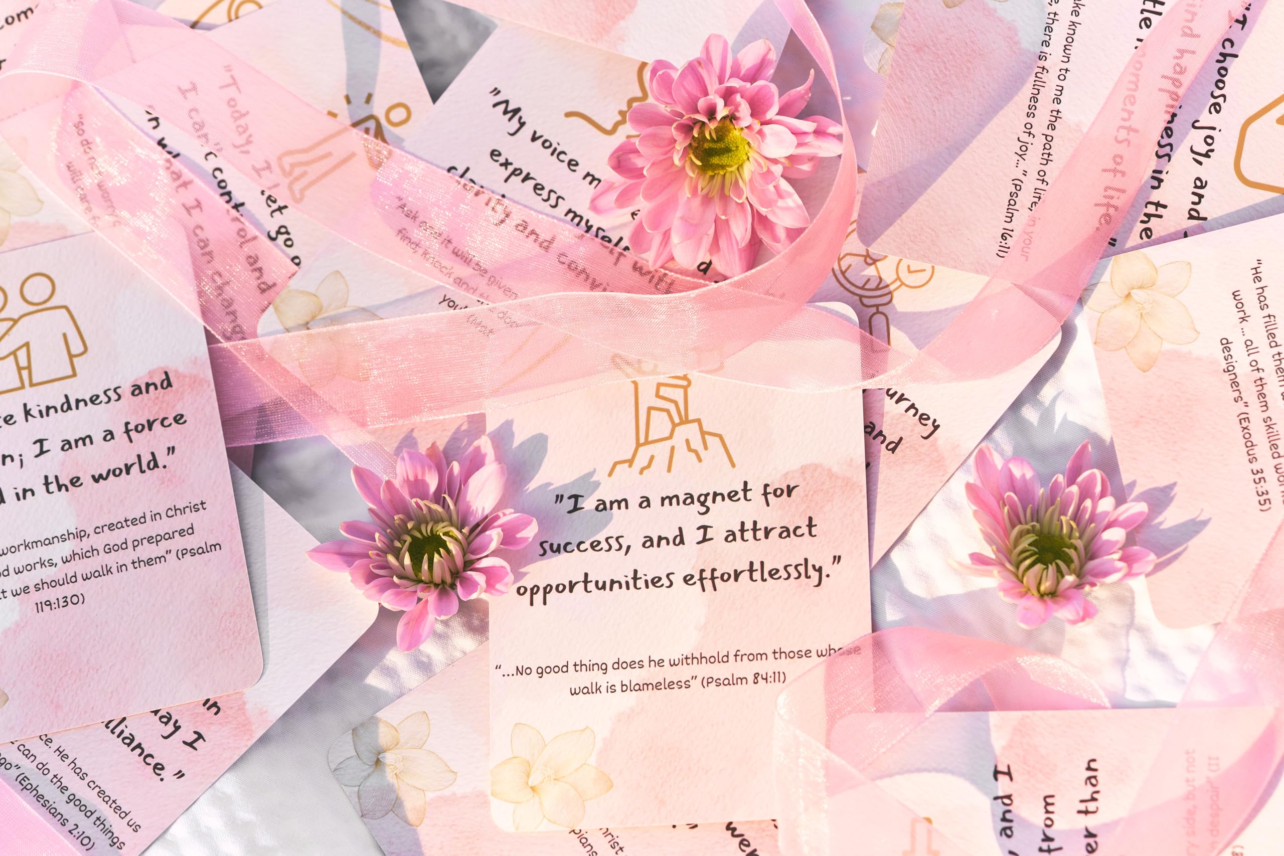 Bible Affirmation Cards - 30 Scripture Cards for Positivity & Faith | Daily Devotion & Self-Love
