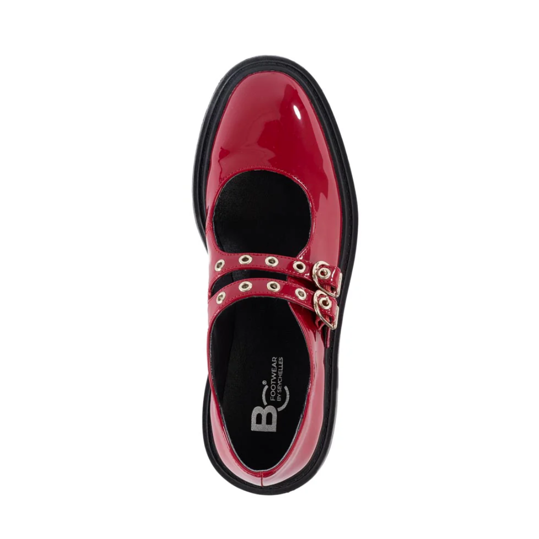 BC Footwear Women's Seek & Destroy Chunky Heel Boots in Red - Stylish & Comfortable for Casual Outings, Parties & Nightlife