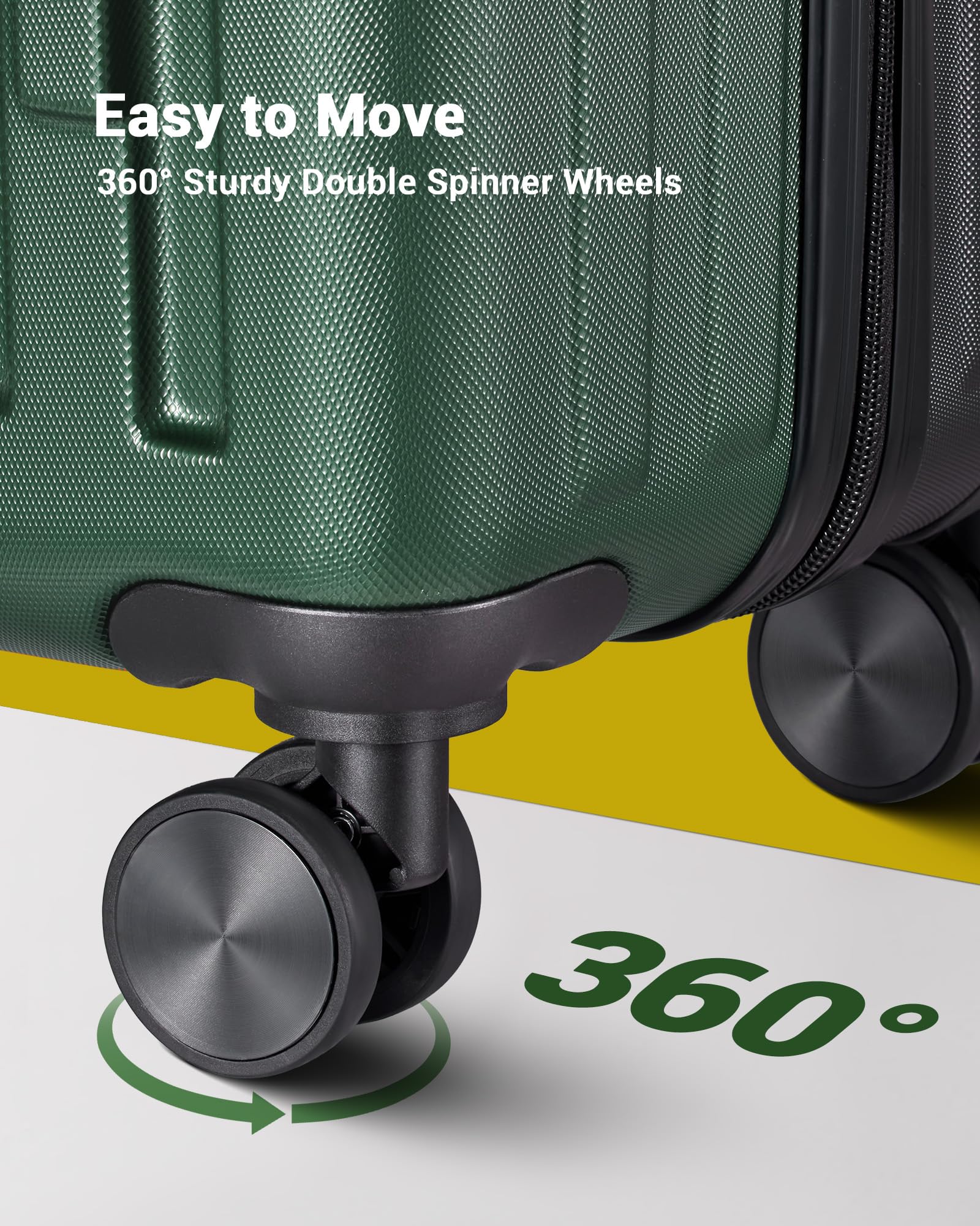 2-Piece Lightweight Hardside Luggage Set with 360° Spinner Wheels - 20