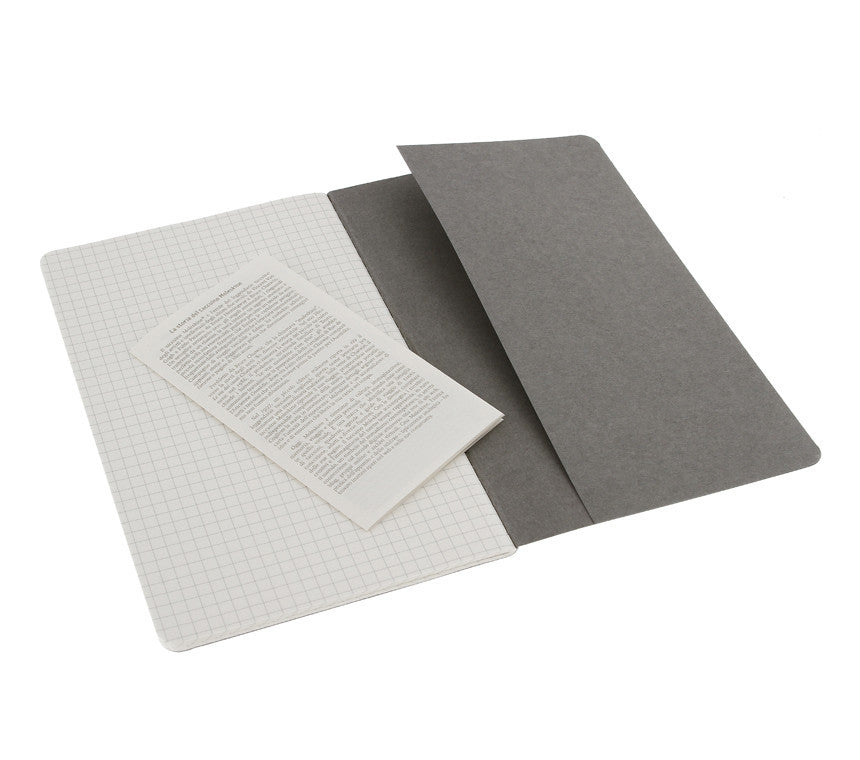 Premium Moleskine Squared Cahier Journal Set of 3 - Lined Notebooks for Writing, Sketching & Note Taking - Perfect for Students, Artists & Professionals - Durable Kraft Paper Cover