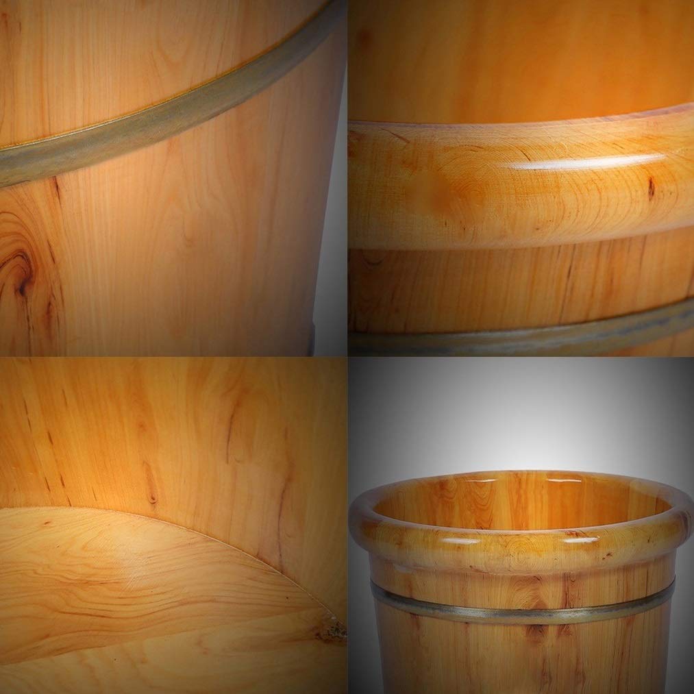 Wooden Foot Bath Tub for Home Spa - Relaxing Foot Massage & Sauna Set with Bucket | Perfect for Pedicures, Foot Care & Stress Relief