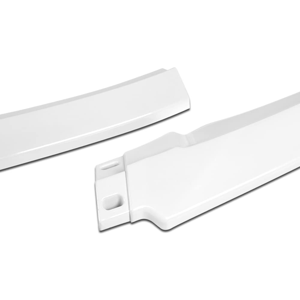 Q1-TECH Front Bumper Lip Spoiler for 2013-2015 Honda Accord Coupe (2DR) | Glossy White ABS Body Kit Splitter | STP-Style Air Chin | Perfect for Car Upgrades & Street Racing Style
