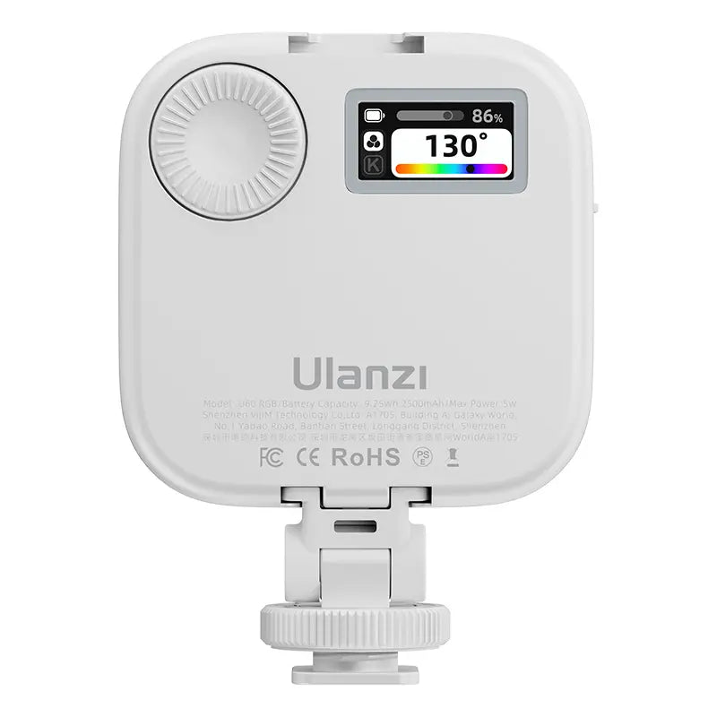 Ulanzi U60 RGB LED Video Light with Adjustable Brightness & Color Temperature - Perfect for YouTube, TikTok, and Live Streaming