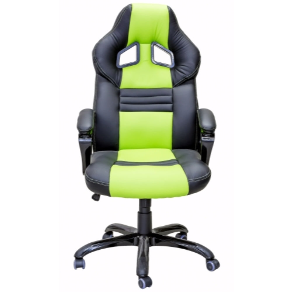 PRO X SERIES 8706 Ergonomic Gaming Chair - Black & Green - High Back Racing Style with Lumbar Support for PC, Office & Esports Gamers