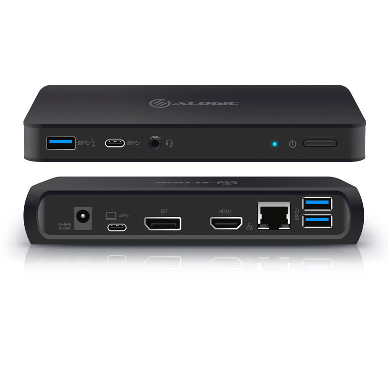 USB C Dual Monitor Docking Station with 100W Power Delivery - 4K HDMI & DisplayPort for MacBook Pro/Air, Dell, HP Laptops - Home Office & Gaming Setup