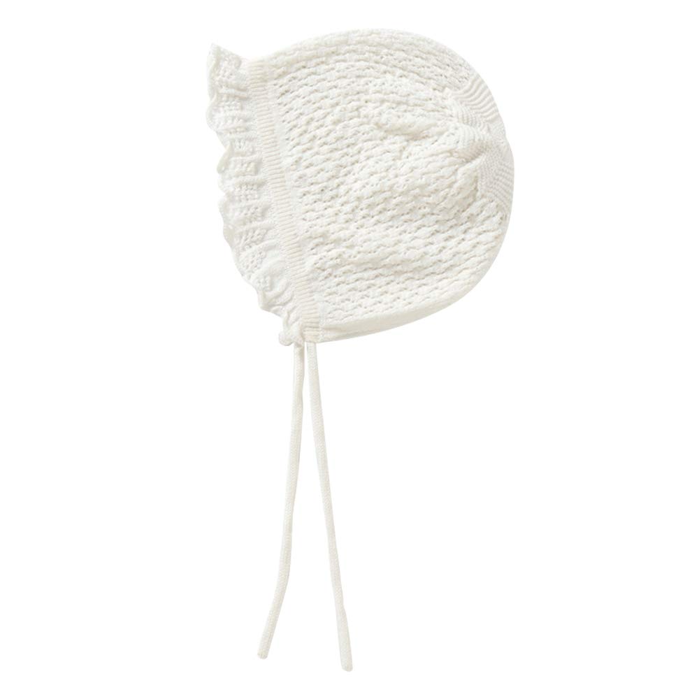 Vivobiniya Adorable Flounce Knit Baby Hats for Toddler Girls 0-8 Years - Soft Newborn Bonnets for Infants & Kids - Perfect for Winter, Photoshoots, and Outdoor Play