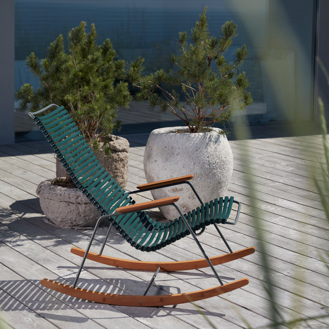 Best Outdoor Rocking Chair for Patio, Garden & Backyard - Durable All-Weather Wicker Furniture with Cushions - Perfect for Relaxing, Reading & Enjoying Nature