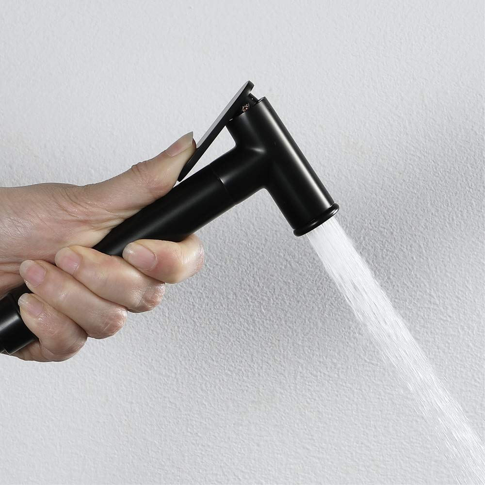 Black Brass Single Cold Shower Head Set - High Pressure Bathroom Sprayer for Flushing, Pet Bath & Personal Hygiene | Perfect for Home, RV & Outdoor Use (Color: B)