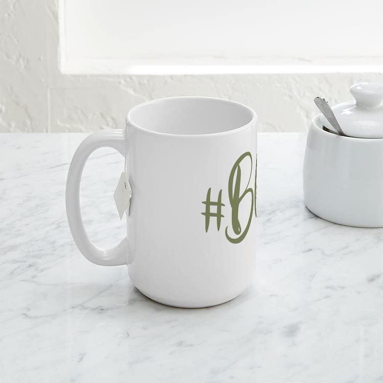 Hashtag Blessed 15 oz (444 ml) Ceramic Coffee Mug - Perfect for Home, Office & Gifts | Funny Inspirational Quote Mug for Coffee & Tea Lovers