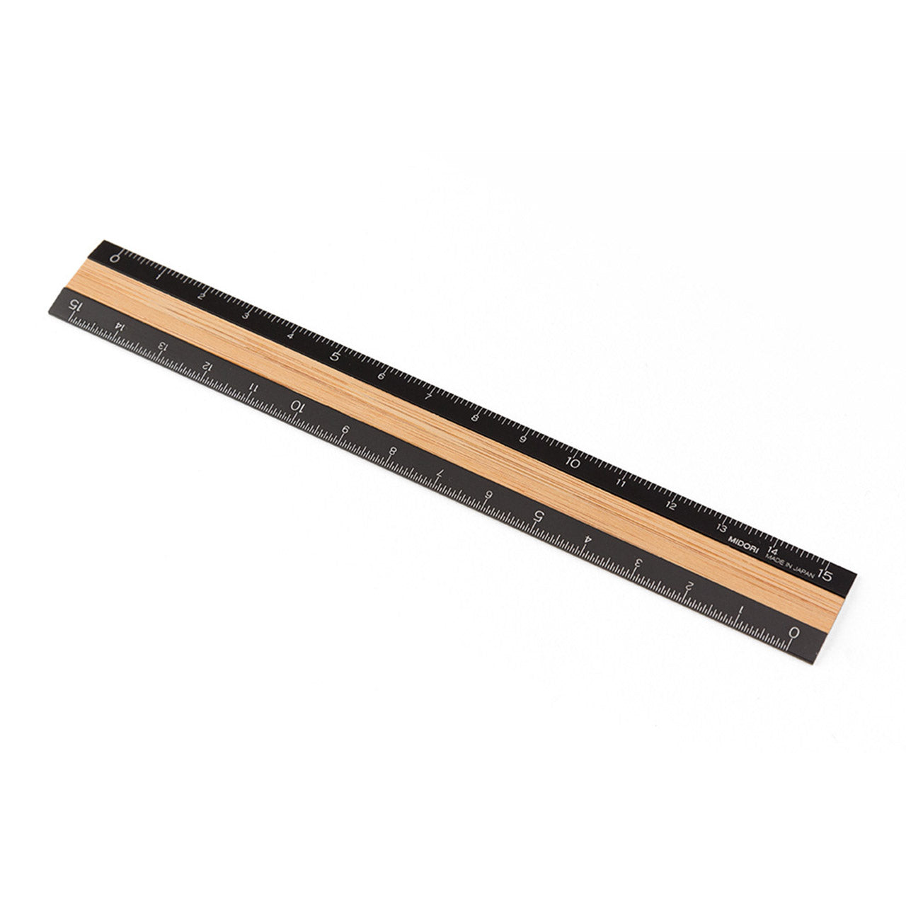 15cm Aluminum Ruler with Wood Inlay - Durable Measuring Tool for School, Office, DIY Projects & Crafting