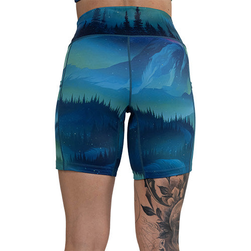 Men's & Women's Aurora Borealis Print Shorts - Trendy Casual Summer Shorts for Beach, Gym, and Outdoor Activities