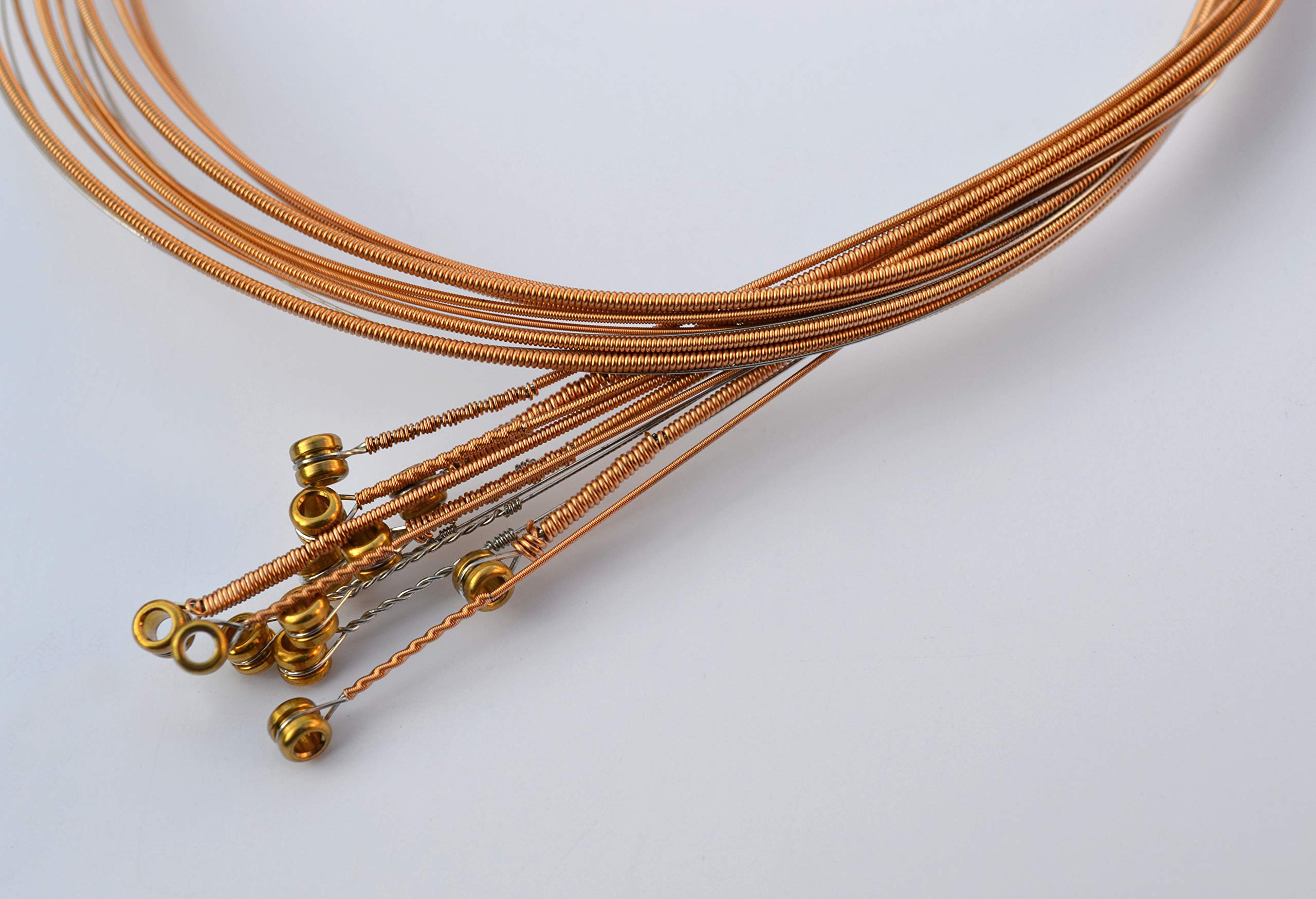 Magma Light Acoustic Guitar Strings 12-54 Gauge Flat Phosphor Bronze Wound - Premium Acoustic Guitar String Set (.012