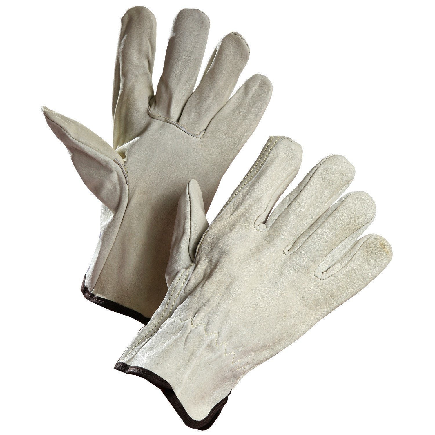 Premium Genuine Cowhide Leather Driver Gloves with Elastic Wrist - Comfortable & Durable for Men & Women - Perfect for Driving, Motorcycling, and Outdoor Activities
