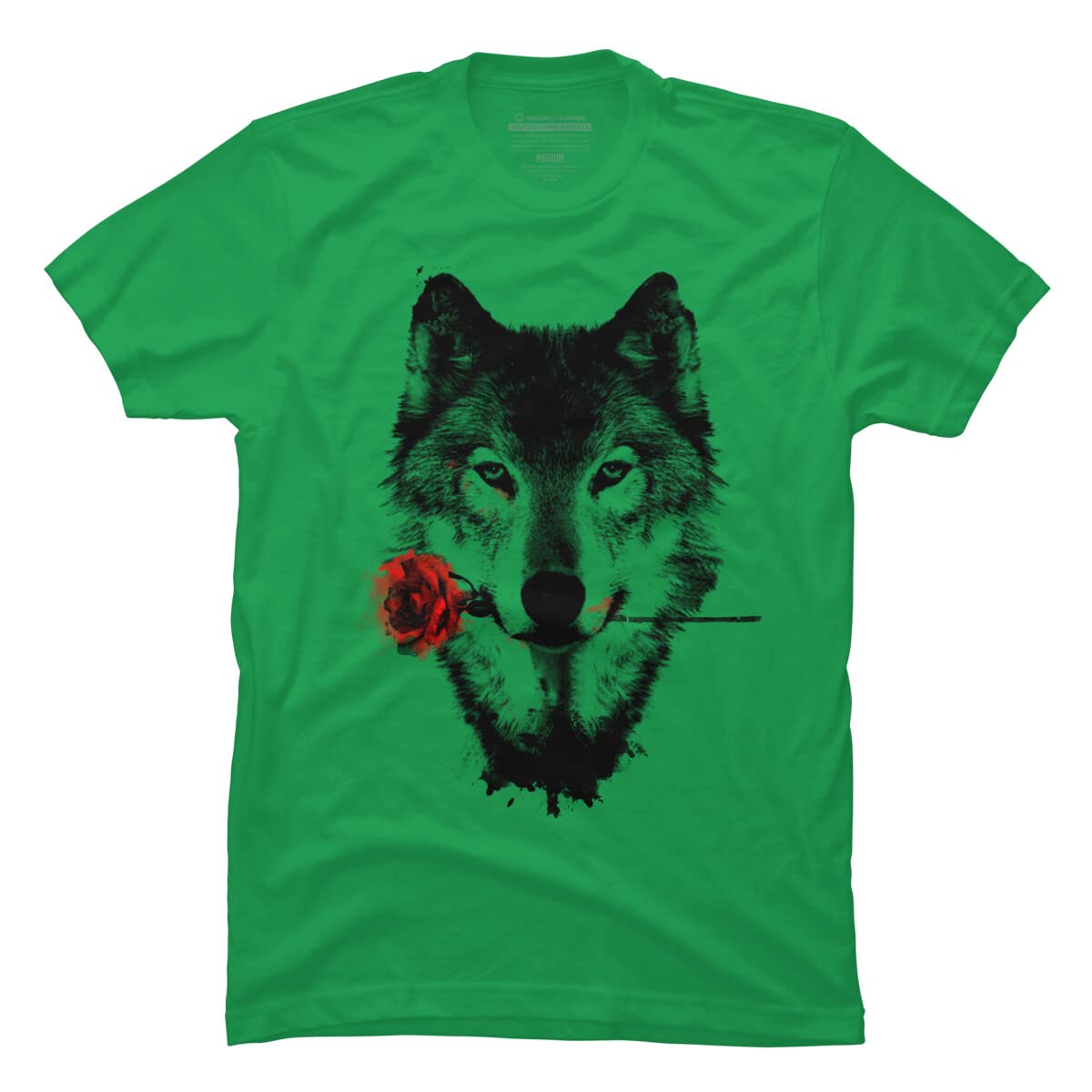 Design By Humans Men's Black Rose Graphic T-Shirt - Soft Cotton Tee for Casual Wear, Street Style & Everyday Outfits