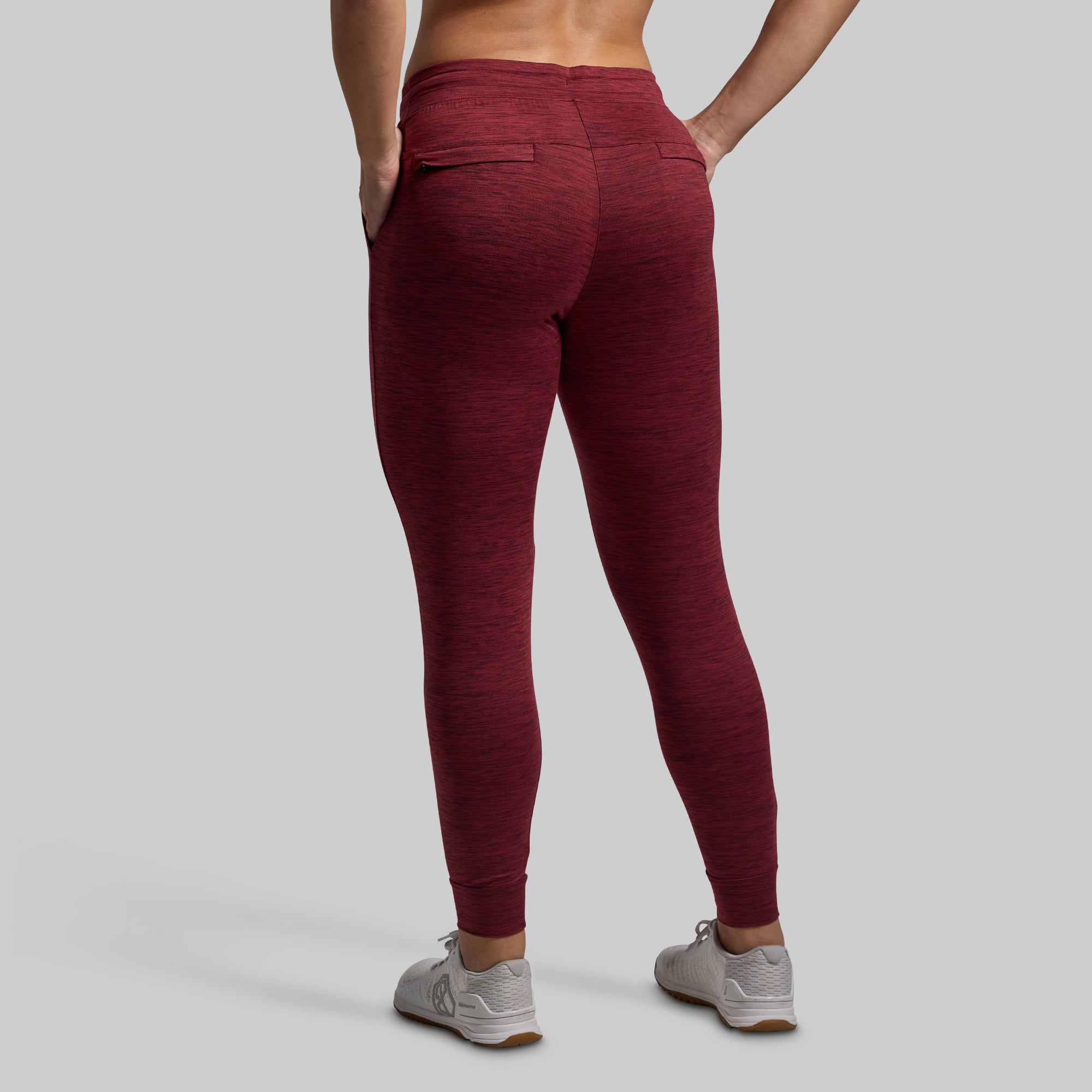 Women's Low Rise Athleisure Jogger Pants - Comfortable Lounge & Yoga Pants for Women, Soft Stretchy Workout Pants (Maroon) - Perfect for Relaxing, Running Errands & Casual Wear
