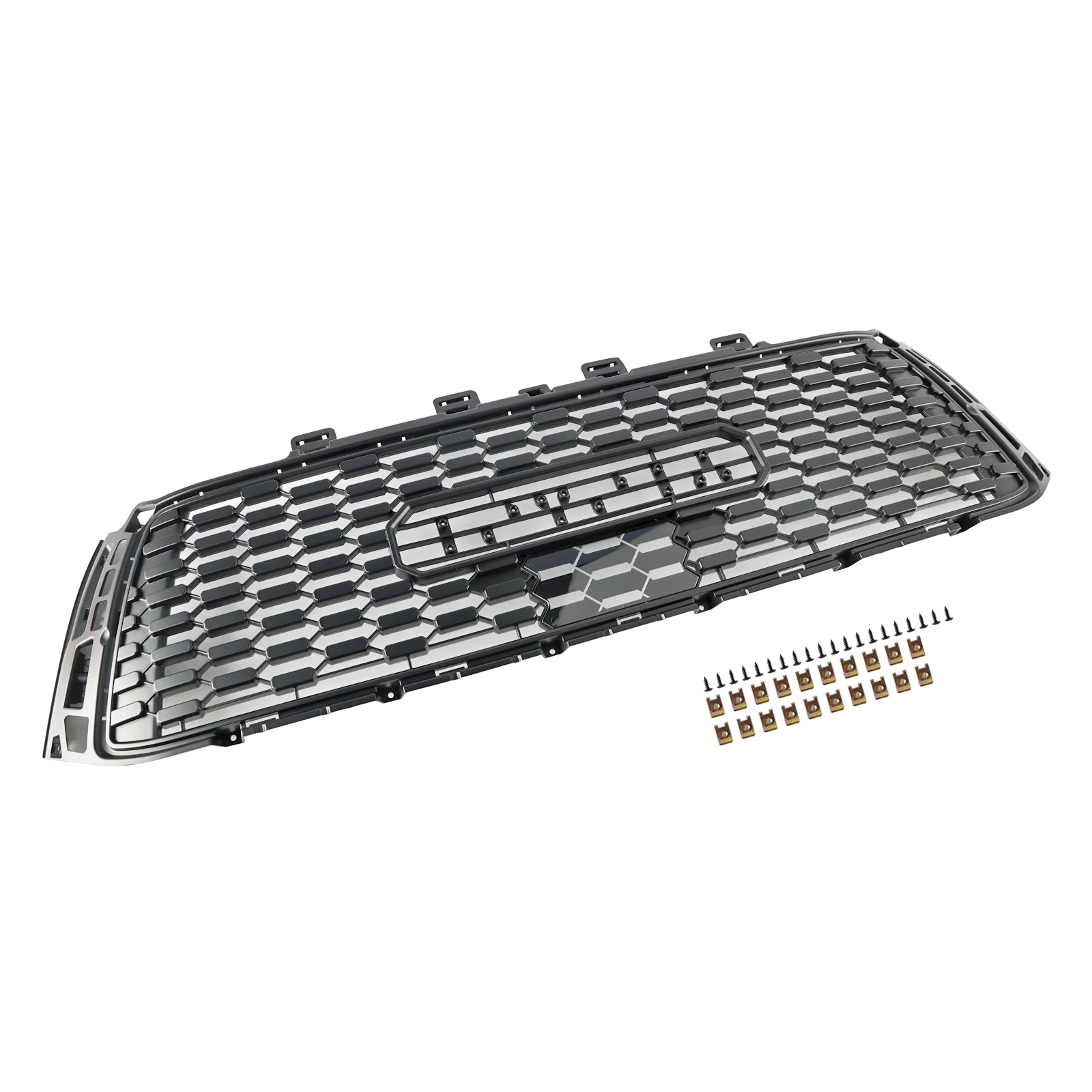 10-13 Toyota Tundra TRD PRO Black Honeycomb Front Bumper Grill Grille Replacement - Durable ABS Plastic Mesh Grille for Off-Road & Street Driving