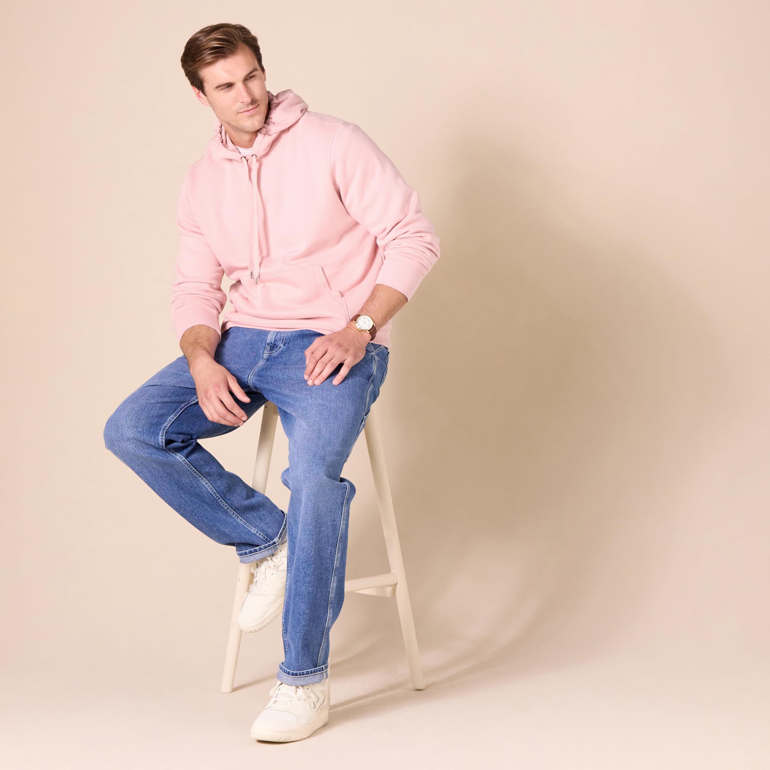 Amazon Essentials Men's Big & Tall Hooded Sweatshirt - Comfortable Casual Pullover for Lounge, Workout & Outdoor Activities