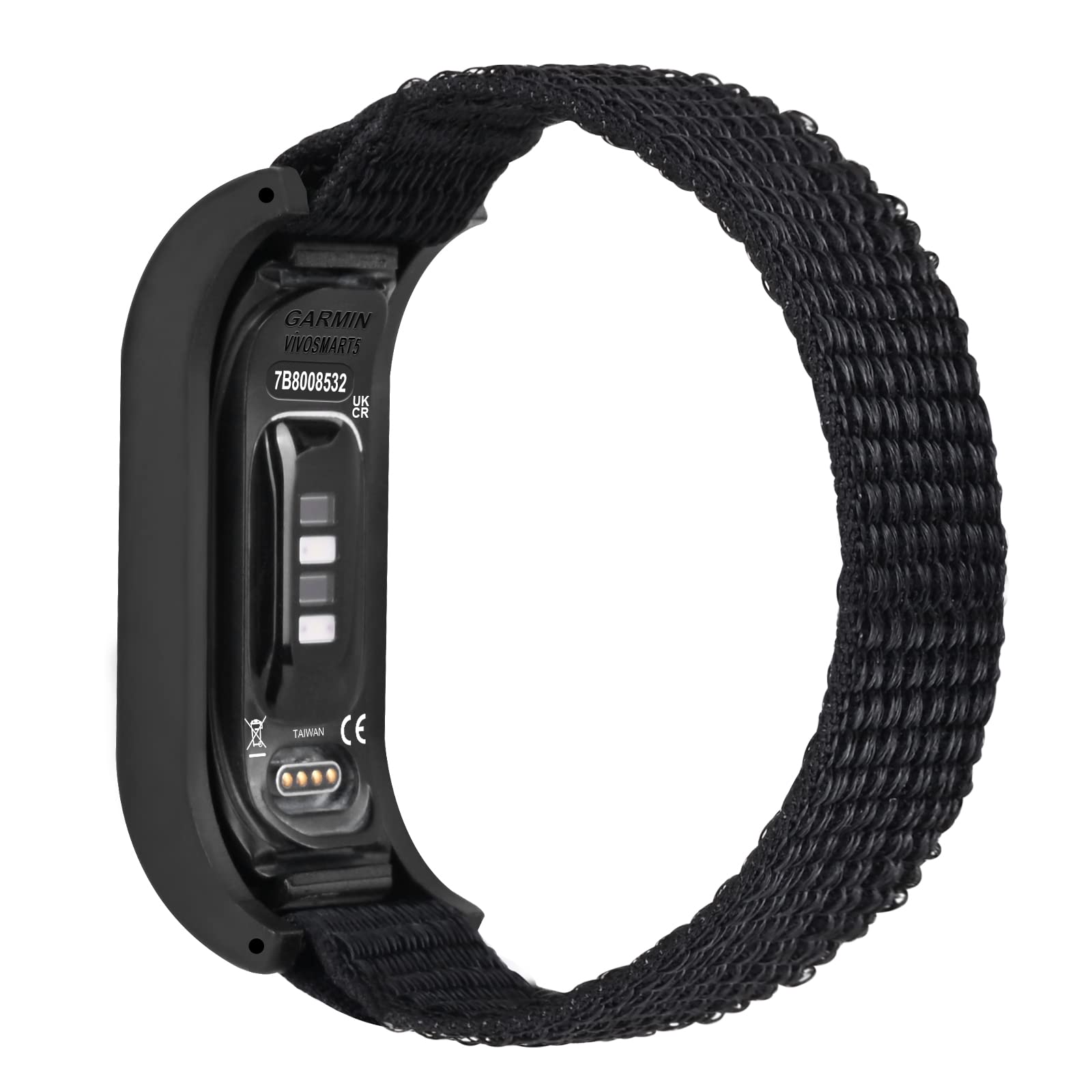 Premium Sport Mesh Nylon Replacement Bands for Garmin Vivosmart 5 Fitness Tracker - Breathable Adjustable Wristband with Protective Case - Ideal for Running, Gym Workouts & Daily Activity Tracking