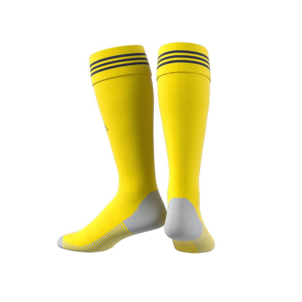 Adidas Adi 18 Performance Athletic Socks - Yellow/Blue - Breathable Cushioned Sports Socks for Running, Gym & Everyday Wear