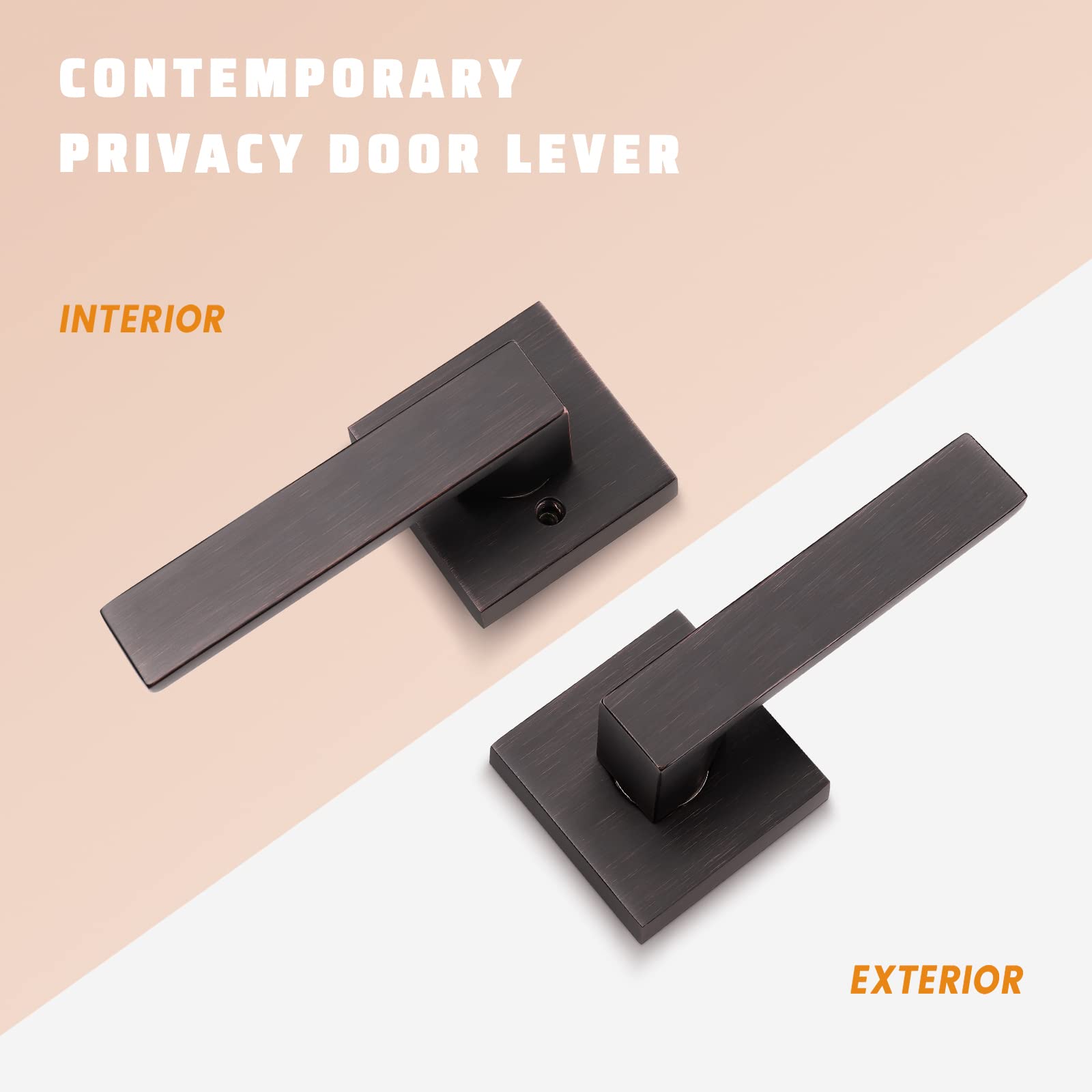 Premium Oil Rubbed Bronze Door Handle Set - Heavy Duty Passage & Closet Door Levers (10 Pack) - Left/Right Handed - Easy Installation - 2.07 lb per Lever - Perfect for Bedrooms, Bathrooms & Interior Doors