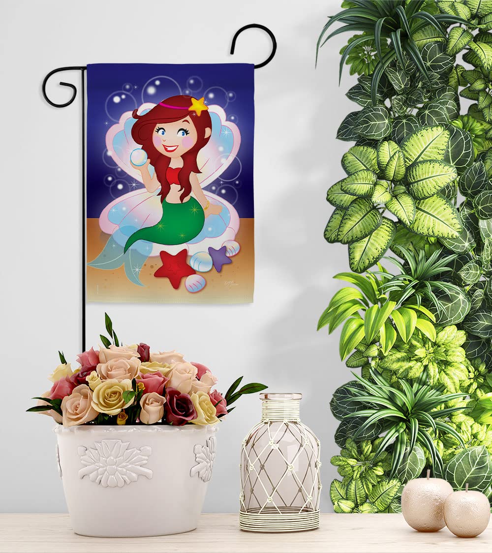 Mermaid Garden Flag Set - Coastal Decor for Outdoor Summer Yard