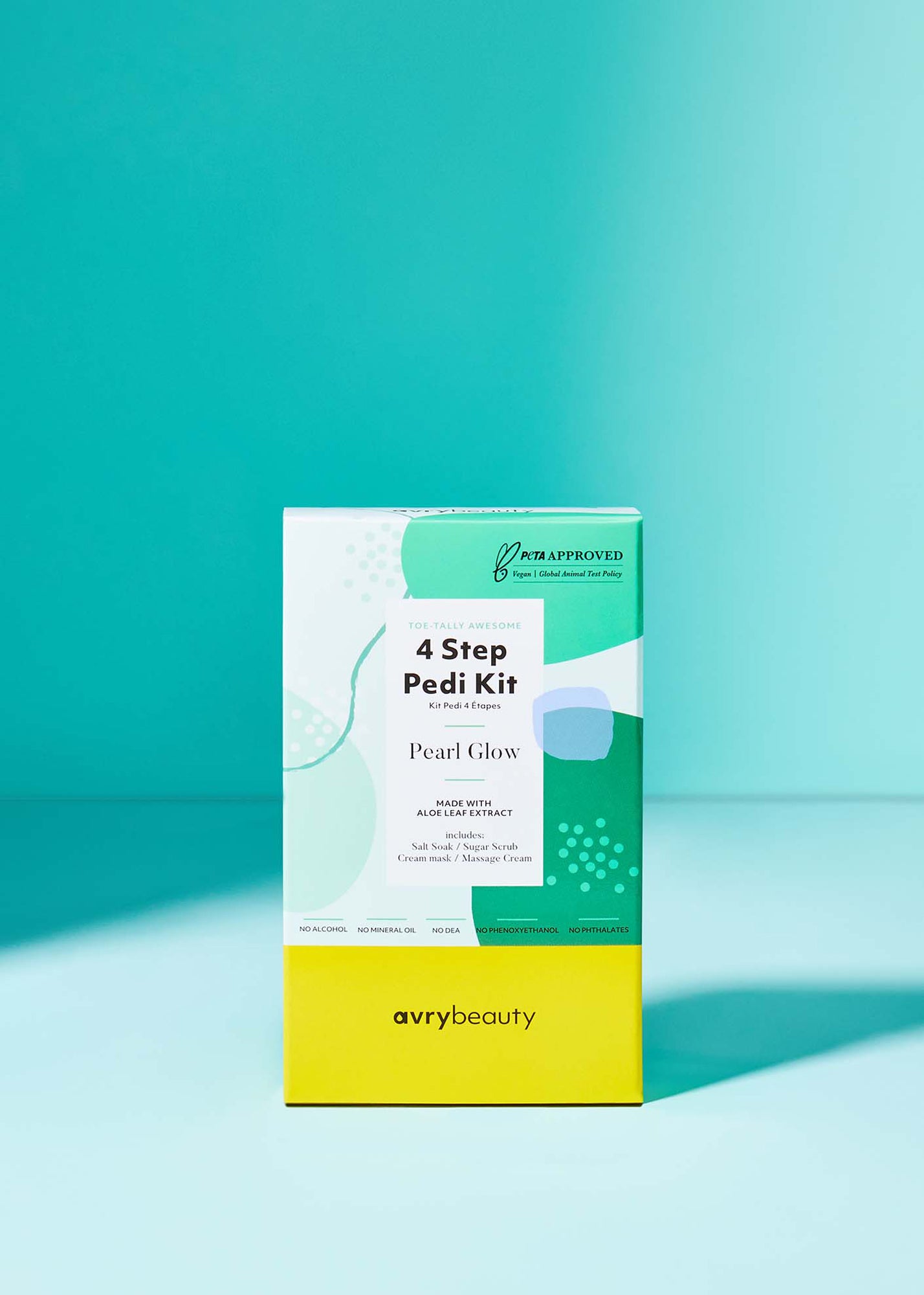 Avry Beauty 4 Step Pedicure Kit - Exfoliate, Moisturize & Soften Feet - Perfect for At-Home Spa, Travel & Gift Giving