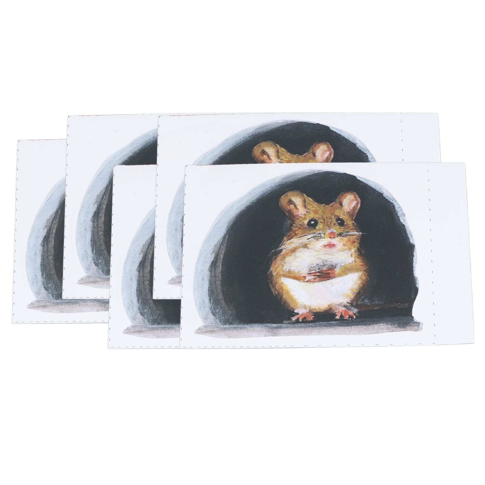 20Pcs Realistic Mouse Hole Wall Decals - Fun Cartoon Animal Wall Stickers for Home Decor, Kids Room & Nursery - Peel & Stick Wall Art for Bedroom, Living Room & Playroom