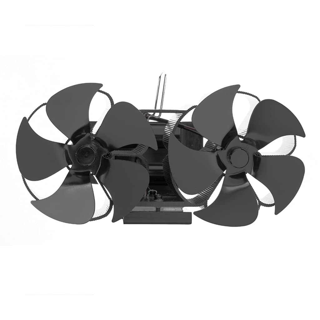 AJOIDR 10-Blade Heat Powered Fireplace Fan - Ultra Quiet Stove Fan for Efficient Heat Distribution in Wood Burning Stoves - Perfect for Living Rooms, Cabins & Winter Heating