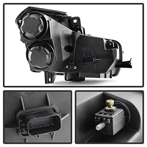 XTUNE CTS Crystal Headlights - Halogen Model Only (Not for Xenon/HID) - Chrome Housing with Clear Lens - Upgrade Your Car's Style & Visibility for Night Driving