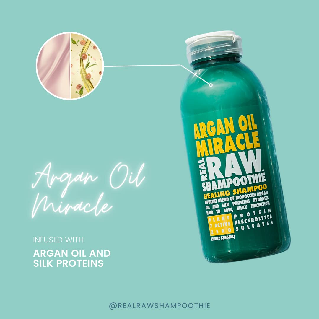 100% Pure Argan Oil Shampoo & Conditioner Set - Sulfate & Paraben Free Hair Repair Treatment with Natural Aloe Juice & Coconut Water for Shiny, Healthy Hair - Perfect for Dry, Damaged Hair Care & Daily Hydration