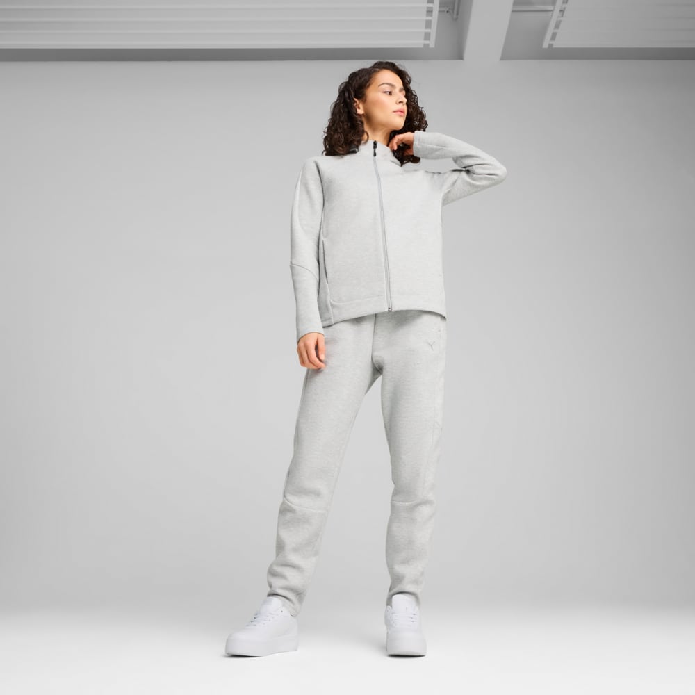 PUMA Women's Evostripe Grey Trackpants - Comfortable Athletic Joggers for Running, Gym & Lounge Wear