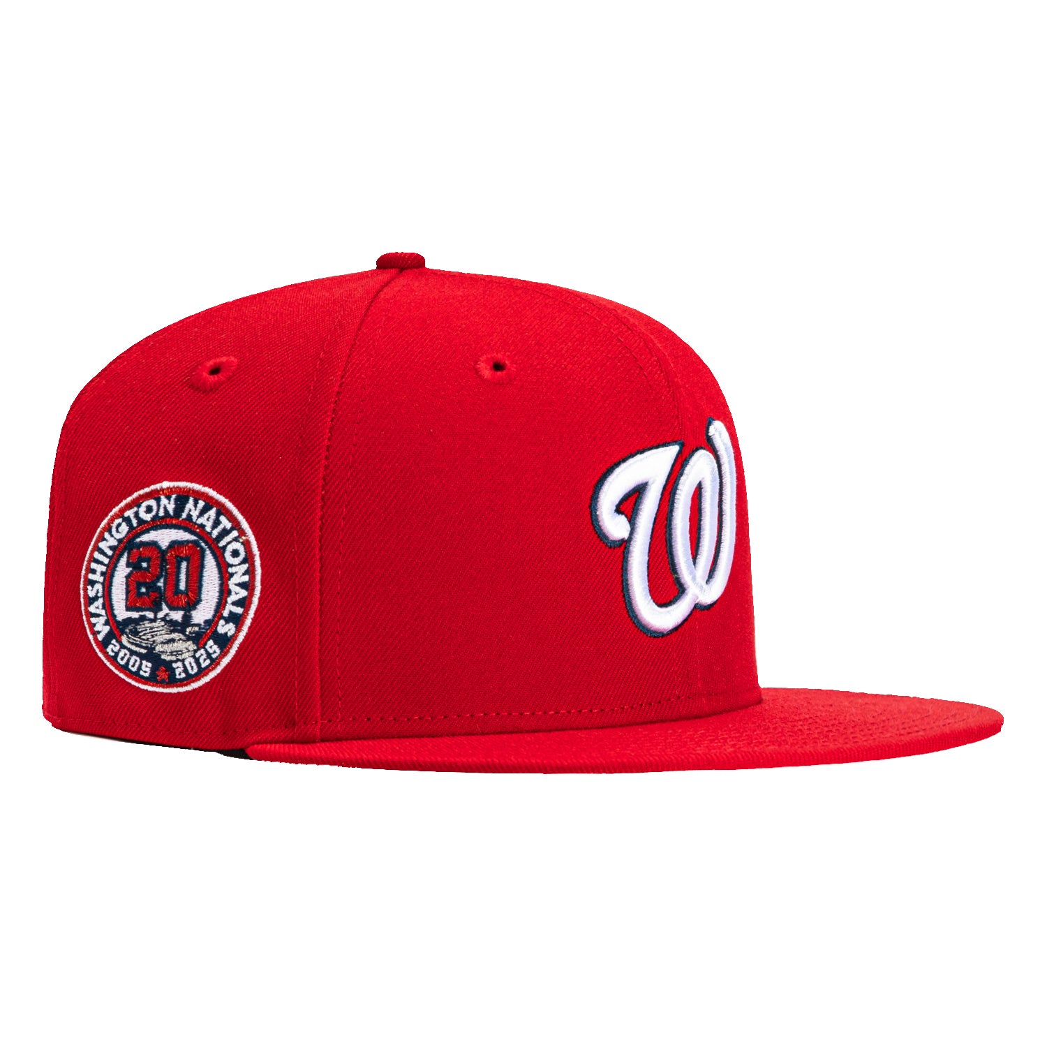 New Era 59Fifty Washington Nationals 20th Anniversary Patch Snapback Hat - Red | MLB Baseball Cap for Fans & Collectors | Perfect for Games, Tailgating & Everyday Wear