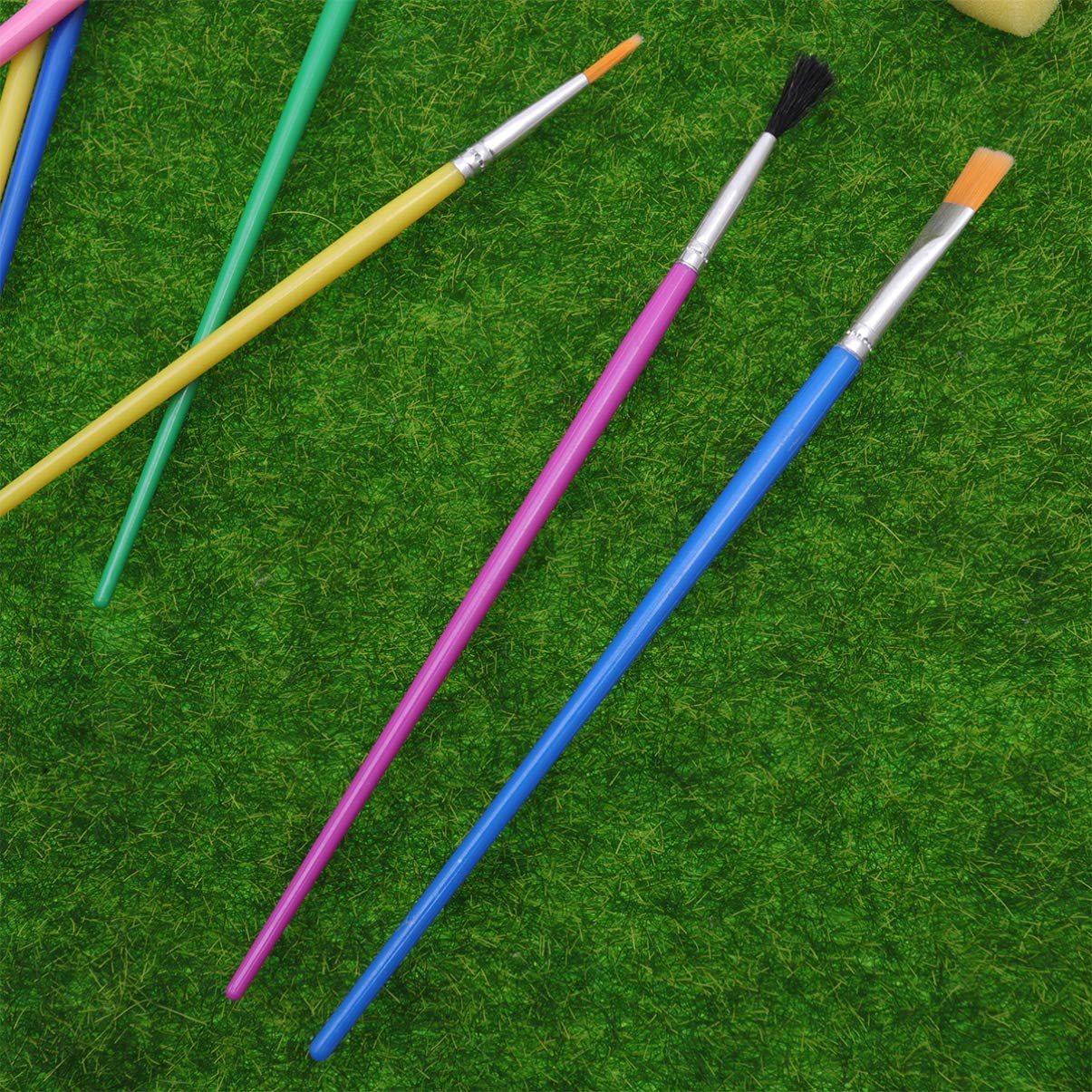 30PCS Kids Paint Brushes Set - Synthetic Artist Sponges & Watercolor Brushes for Toddlers - Washable Oil & Acrylic Paint Brushes for Children's Art Projects - Perfect for Classroom, Home DIY & Craft Activities