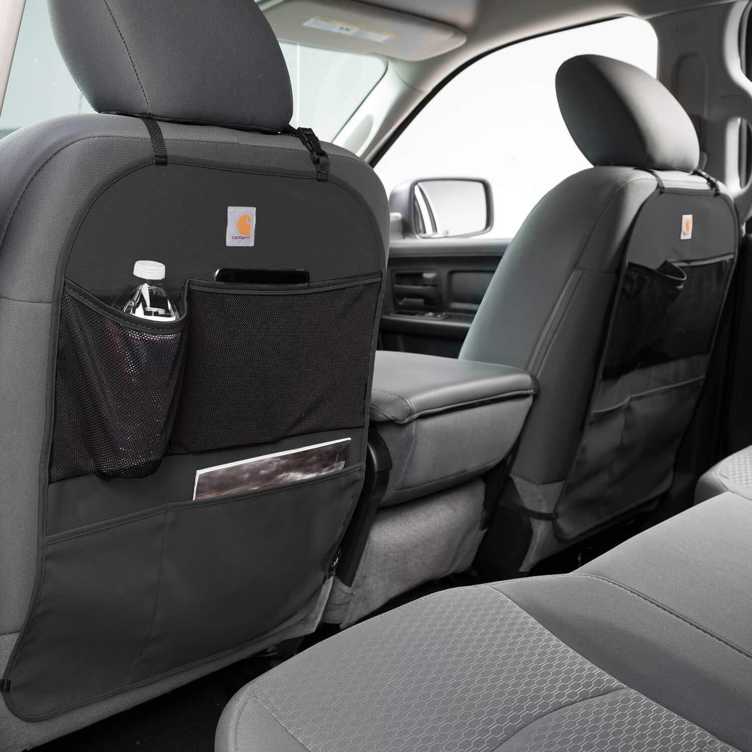 Carhartt Seatback Organizer - Durable Car Storage Pouch for Phones, Keys & Essentials | Perfect for Road Trips & Daily Commutes