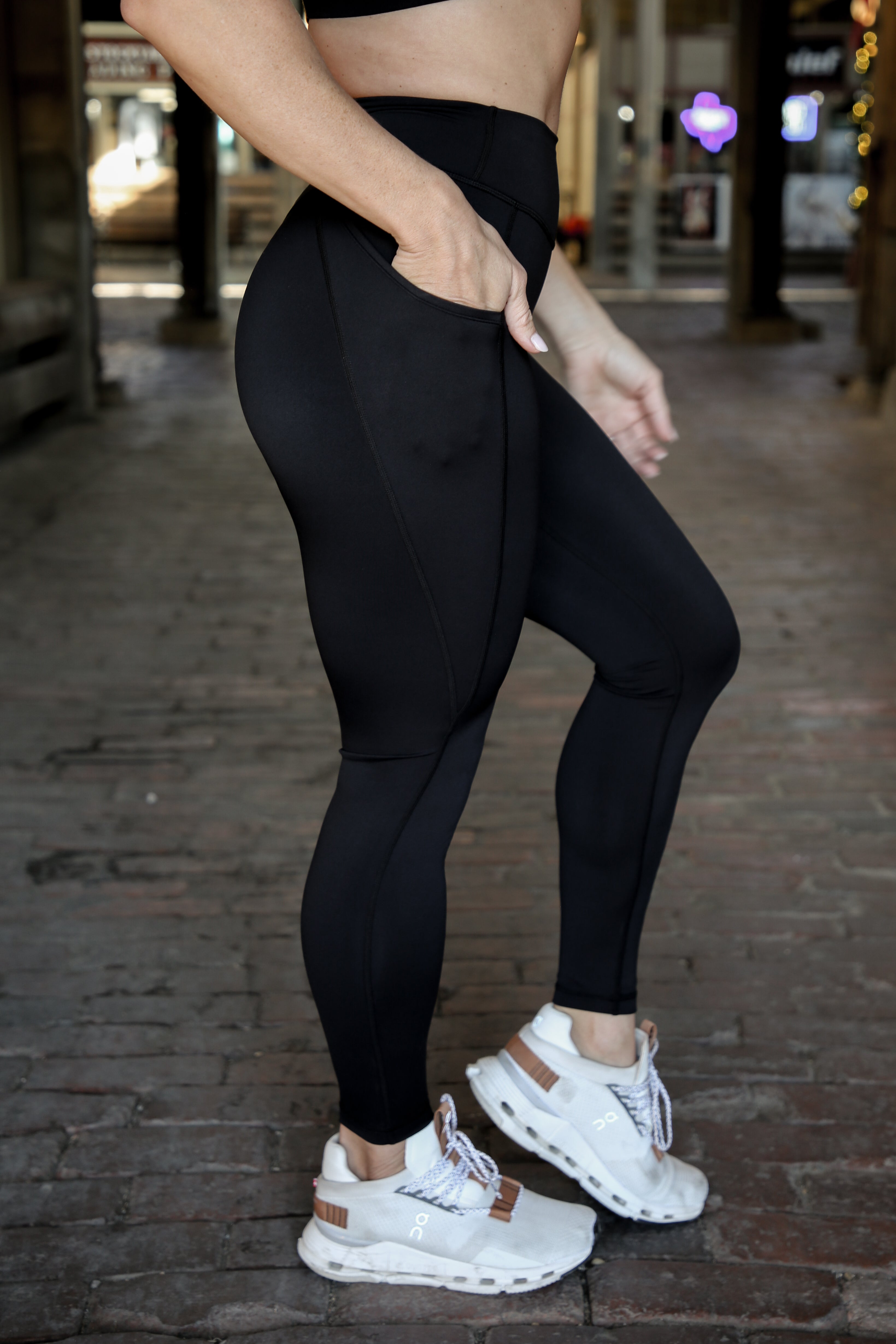 Premium High-Waisted Executive Leggings with Pockets - Black Workout & Office Pants for Women | Perfect for Yoga, Business Casual & Travel