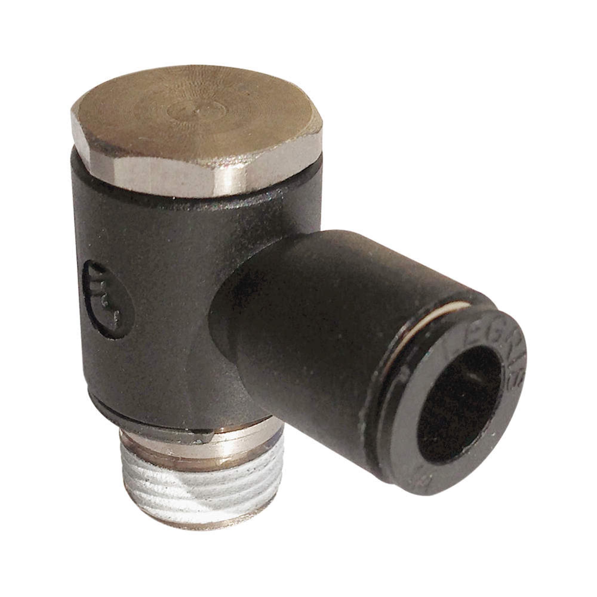 Legris 3118 56 20 - 1/4 Inch Plastic/Metal Combination Single Banjo Fitting, Black - Ideal for Pneumatic Systems, Hydraulic Connections & Industrial Applications