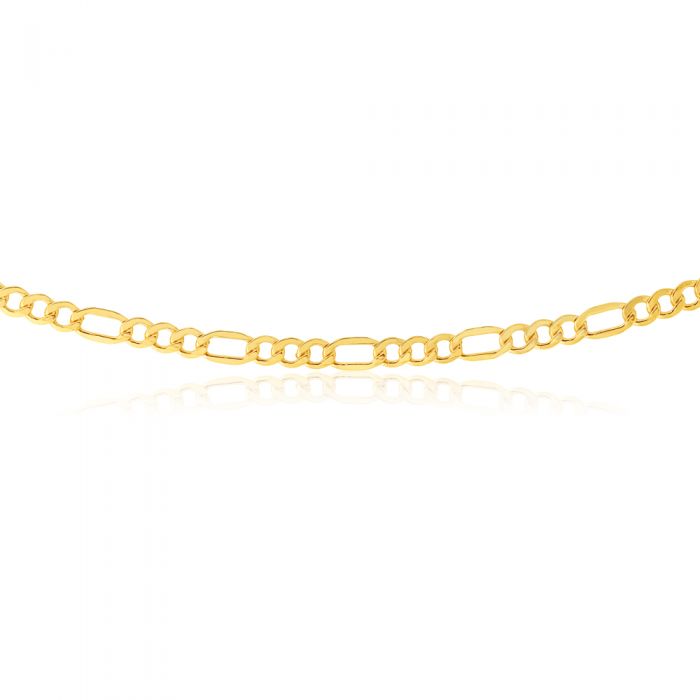 9ct Silver Filled Figaro Chain - 100 Gauge, 55cm Length - Perfect for Necklaces, Bracelets & Jewelry Making