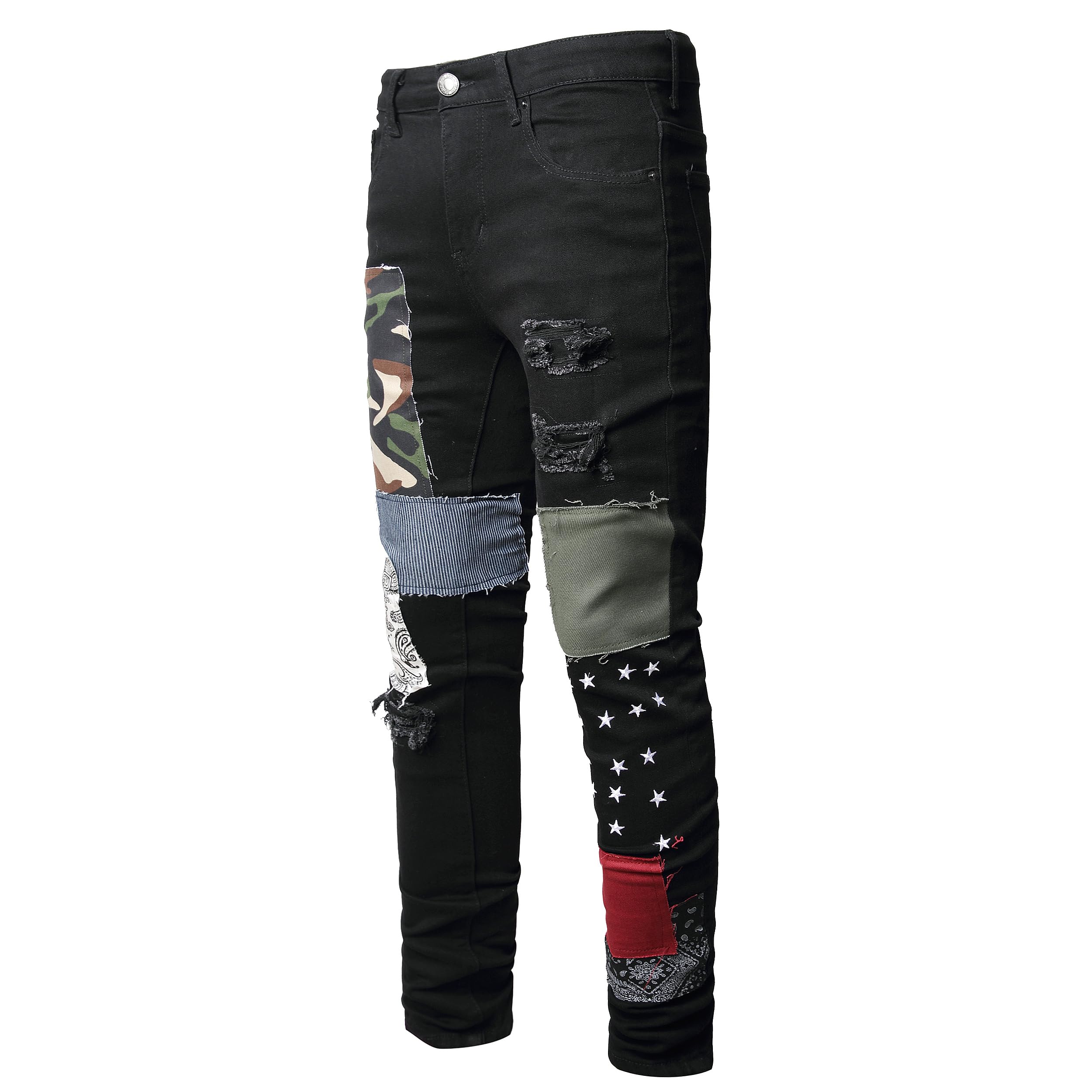 ABSECAI Men's Ripped Jeans - Slim Fit Skinny Stretch Denim Pants for Casual Wear & Street Style | Comfortable & Fashionable Jeans for Everyday Outfits