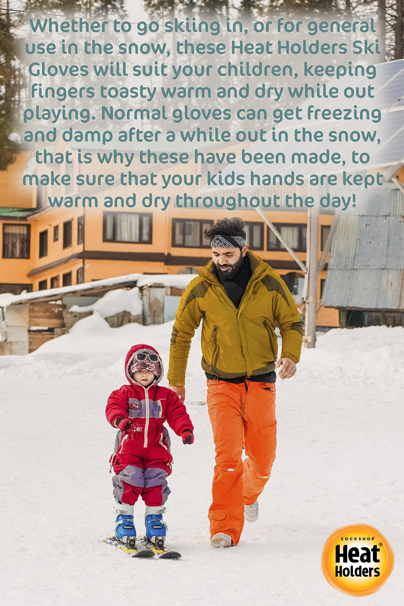 Heat Holders Boys & Girls Waterproof Fleece Insulated Winter Gloves - Warm Thermal Ski Gloves for Kids Outdoor Snow Sports & Cold Weather Activities