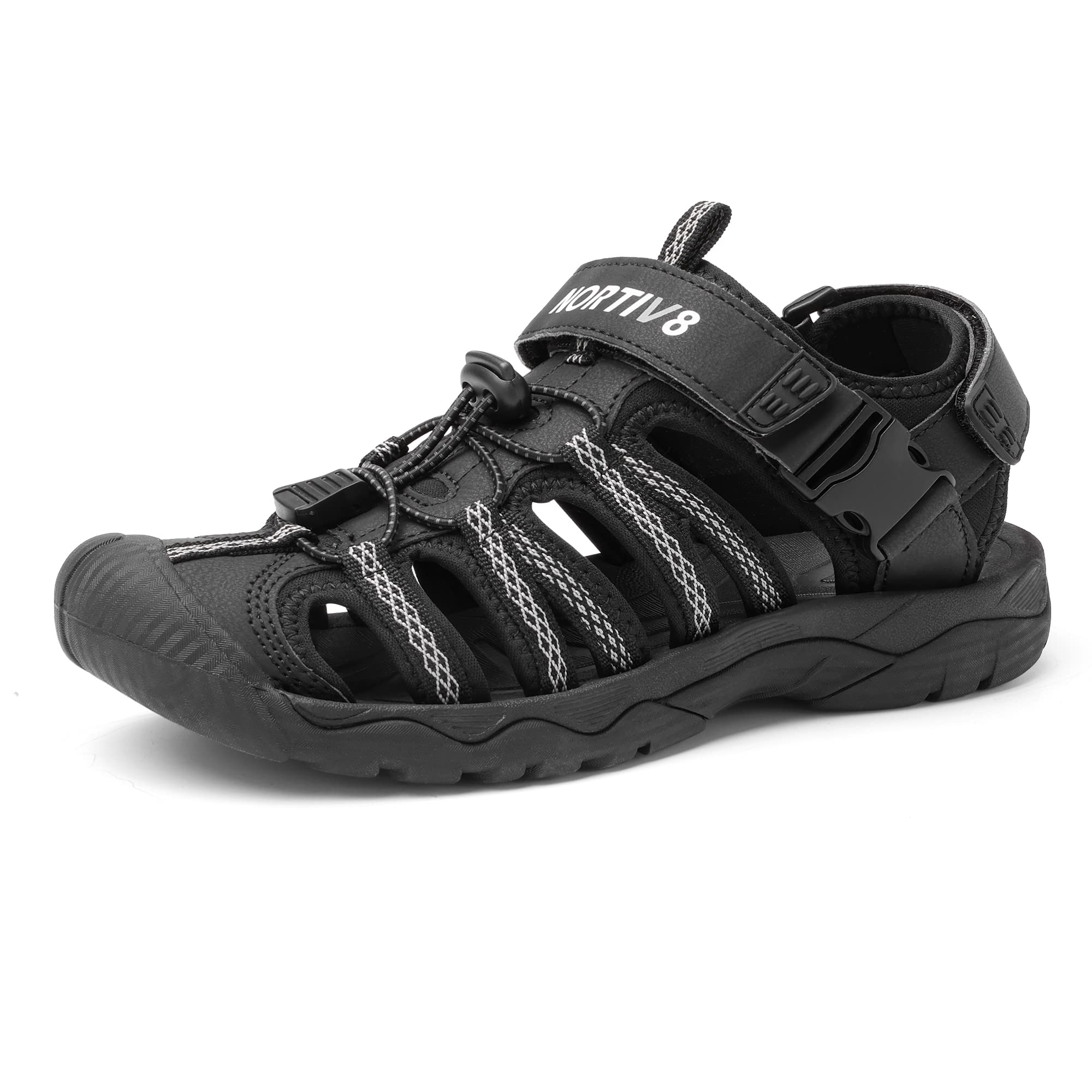 NORTIV 8 Women's Closed Toe Hiking Sandals - Lightweight Athletic Sport Sandals for Trail Walking & Outdoor Adventures - Perfect for Summer Hiking, Camping, and Water Activities