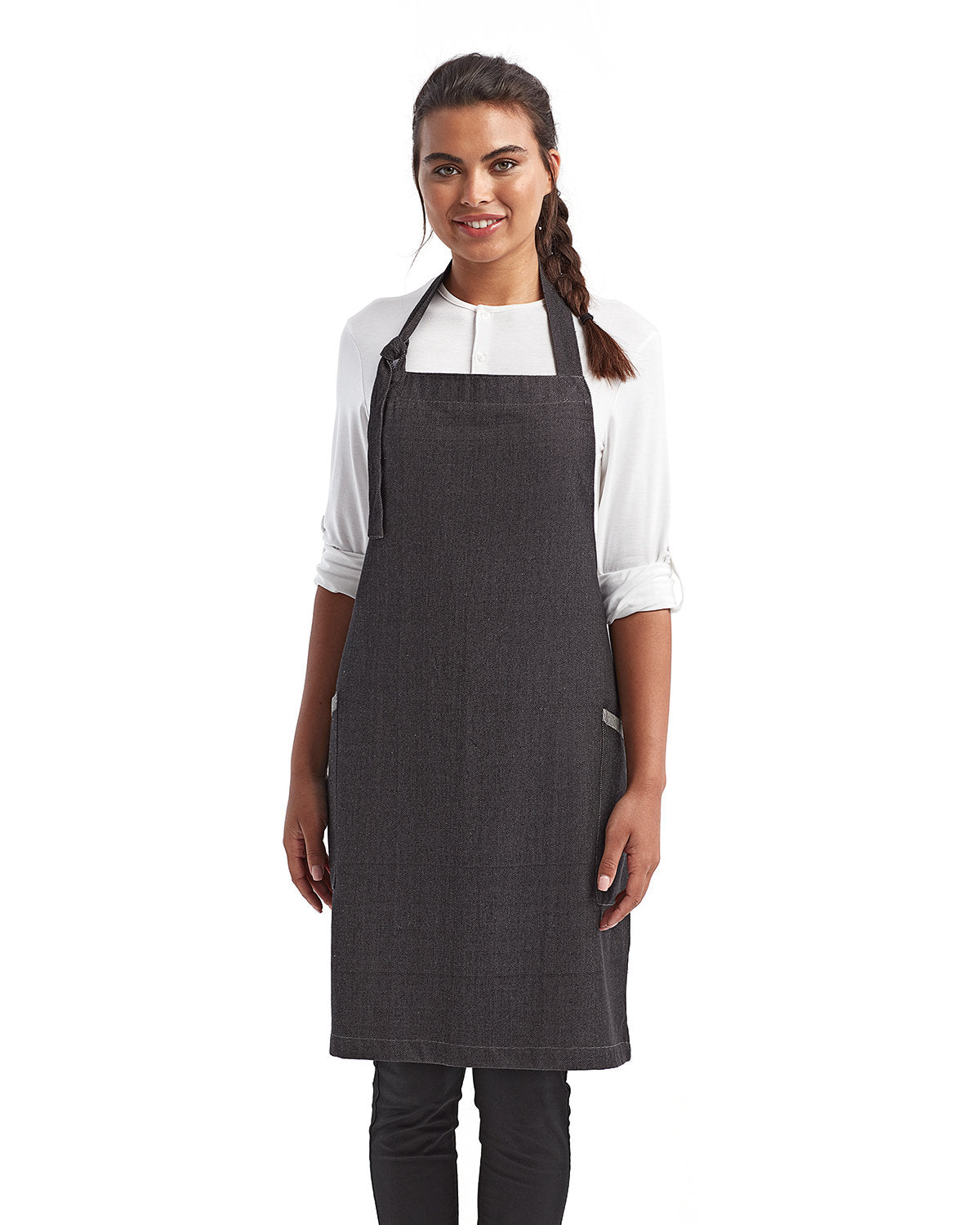 Reprime RP122 Unisex Recycled Bib Apron - Eco-Friendly Kitchen & Workshop Apron for Cooking, Gardening, DIY & Crafts | Artisan Collection by Reprime