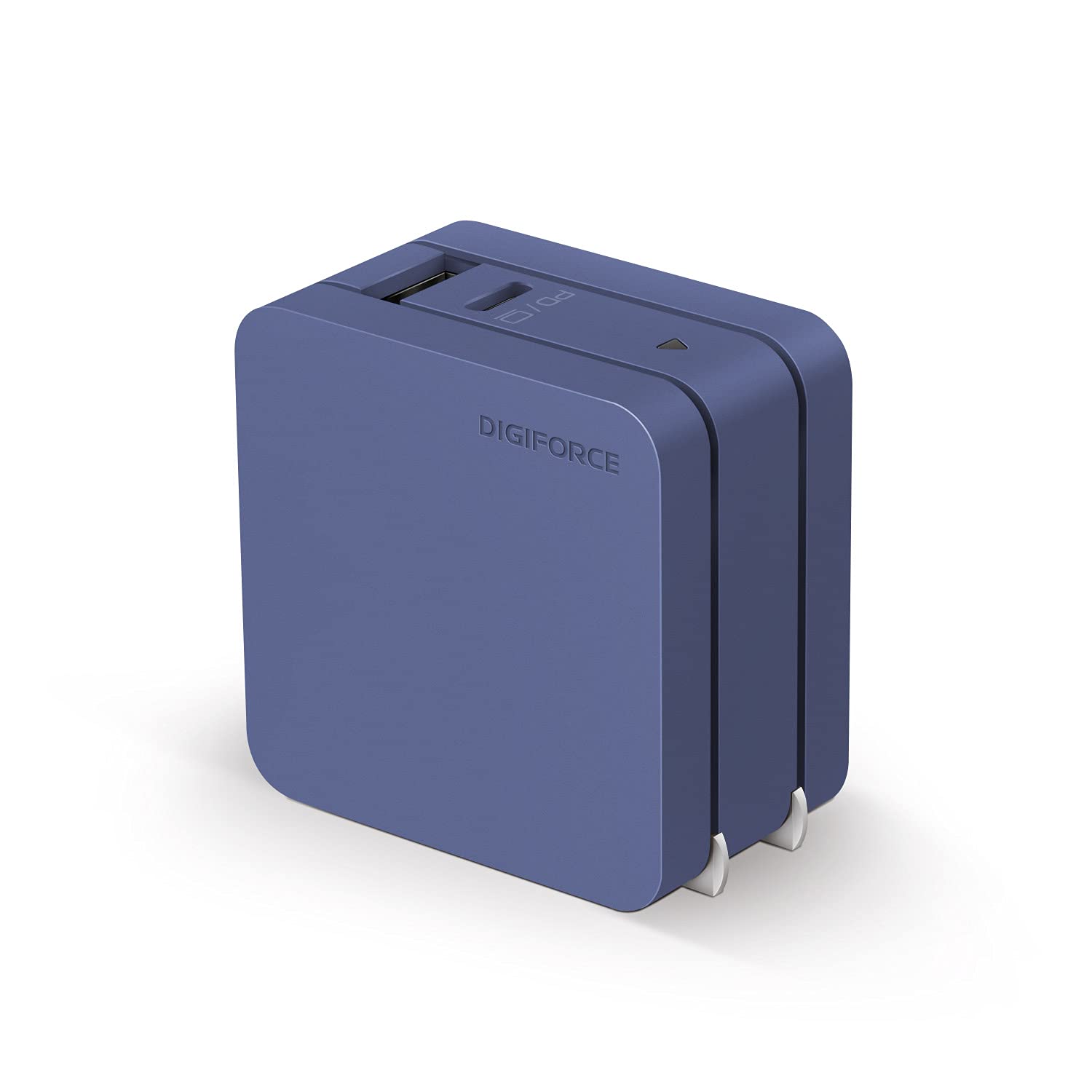 DIGIFORCE 65W USB C Fast Charger, GaN PD 3.0 Dual Port Wall Charger - Compatible with iPhone 15/14/13/12 Pro Max, MacBook Pro, iPad, Samsung Galaxy S23/S22 - Fast Charging for Home, Office & Travel (Navy Blue)