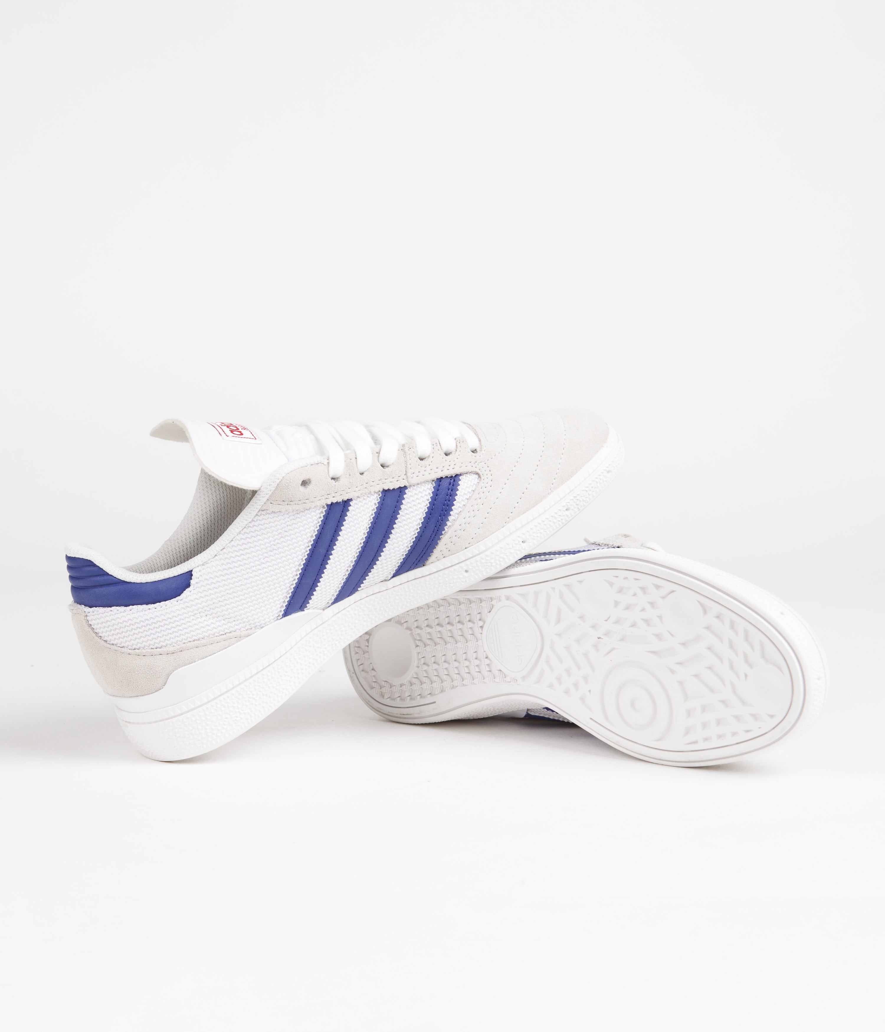 Adidas Busenitz Pro Skate Shoes for Men - Crystal White/Semi Lucid Blue/Gold Metallic - Durable Sneakers for Skateboarding & Streetwear Fashion